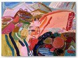 art-moderne-peinture-peintres.merello.las-colinas-rosas-del-mediterraneo81x100-cmmixtalienzo-