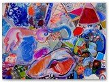 art-moderne-peinture-peintres.merello.mujer-de-porcelana-azul-81x100-cm-mix-media-on-canvas-