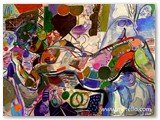 art-moderne-peinture-peintres.merello.-mujer-en-el-salon-de-las-estrellas-(97-x-130-cm)-mix-media-on-canvas