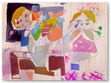 art-moderne-peinture-peintres.merello.nina-rosa-con-florero-81x100-cm-mix-media-on-canvas-